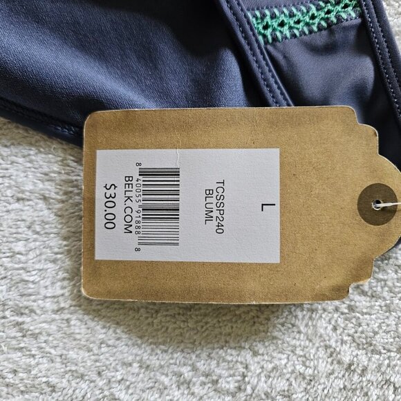 NWT TRUE CRAFT Bikini Swim Bottom Swimsuit BLUE TEAL PINK Crochet size L Beach - Picture 3 of 5